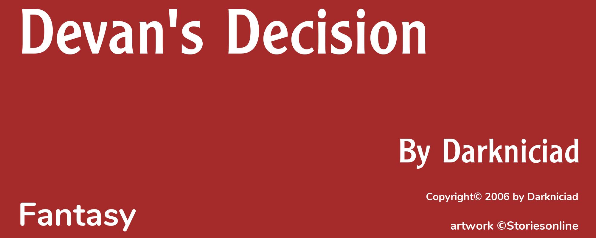 Devan's Decision - Cover