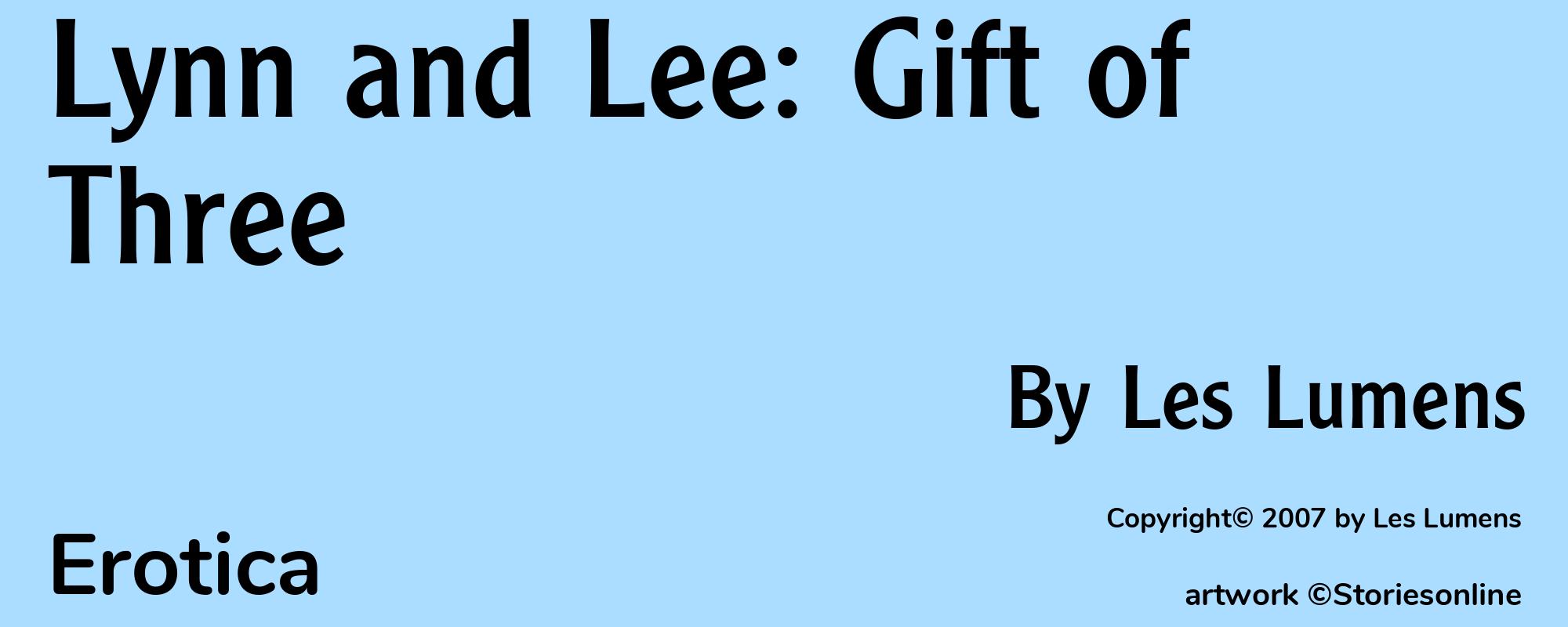 Lynn and Lee: Gift of Three - Cover