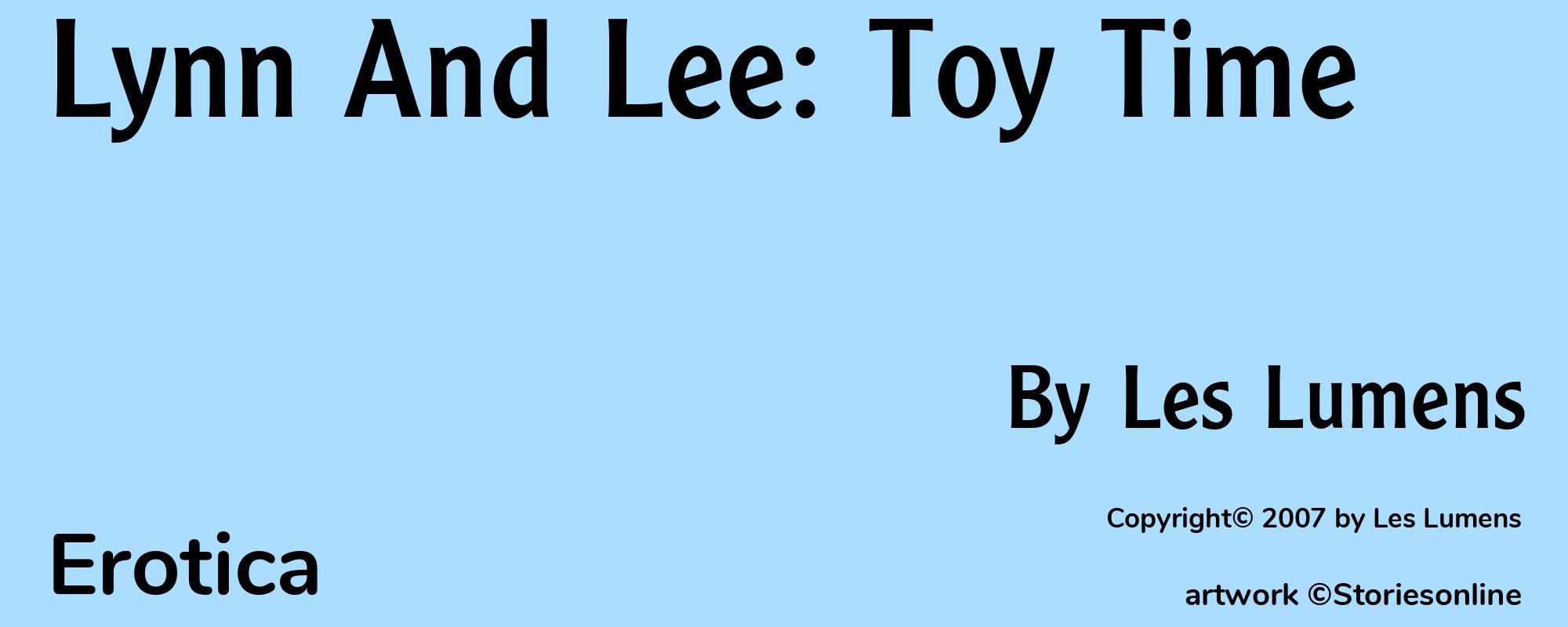 Lynn And Lee: Toy Time - Cover
